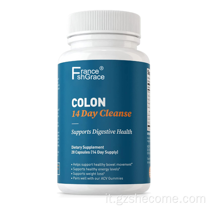 Colon pulizia digestione intestino tratto prebiotici capsule